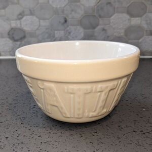 Mason Cash “It’s in the Eating” Cream Pudding Basin Embossed Mixing Bowl